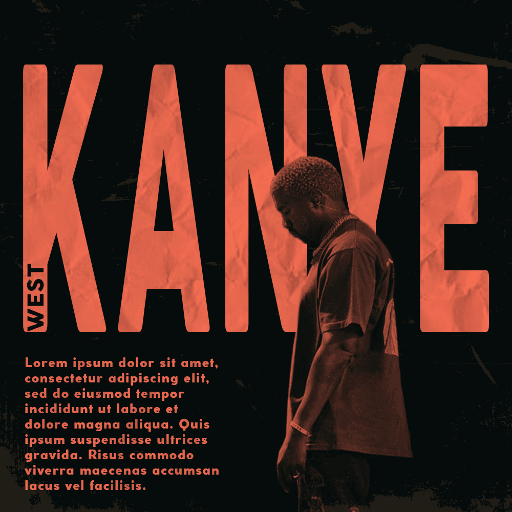 Affiche Kanye West créée par Valentin