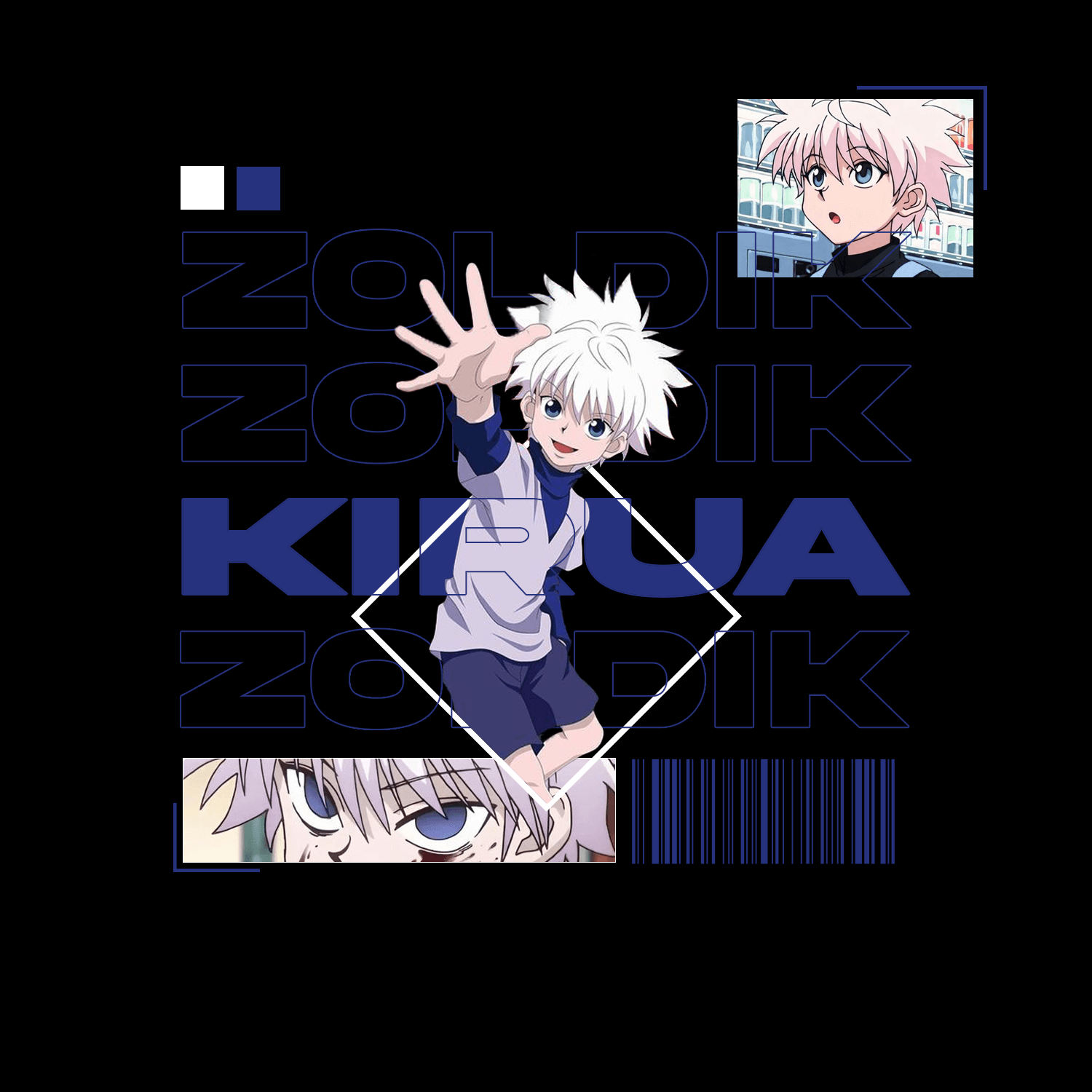 Affiche Killua Zoldyck créée par Valentin