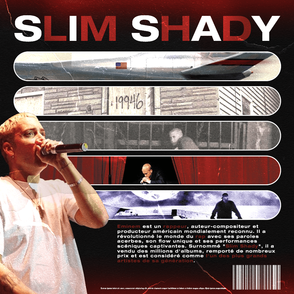 Affiche Slim Shady créée par Valentin