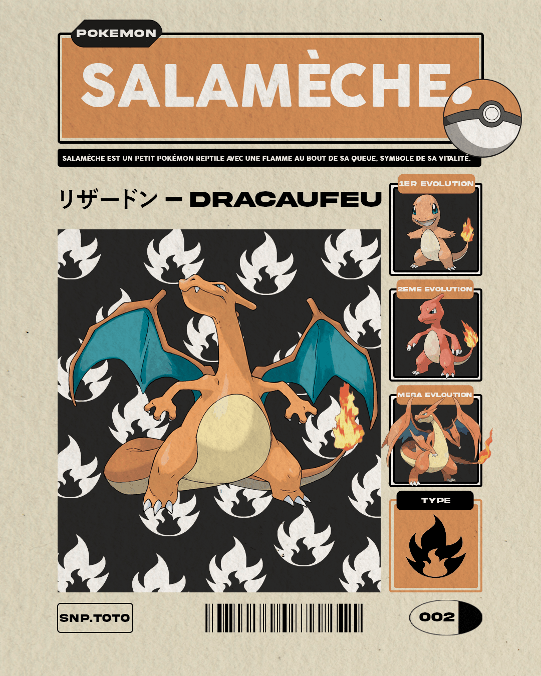 Affiche Salamèche créée par Valentin