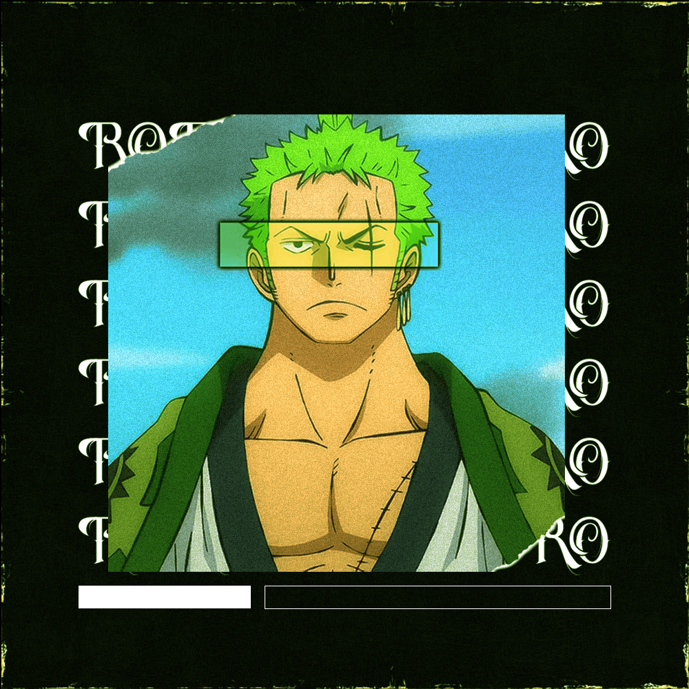 Affiche Roronoa Zoro créée par Valentin
