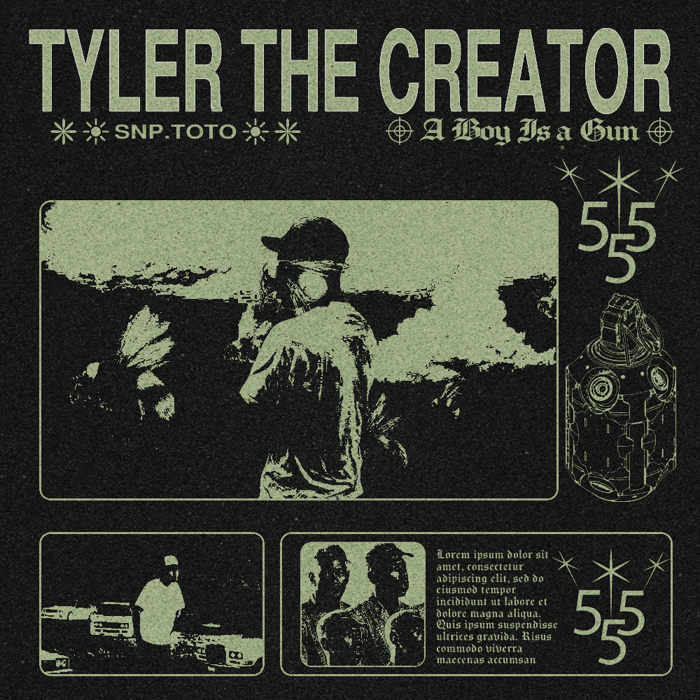Affiche Tyler, The Creator créée par Valentin