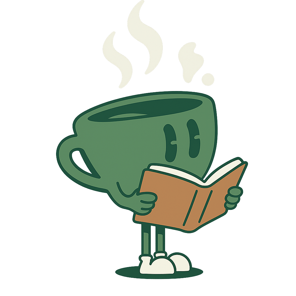 Logo mascotte Book Coffee