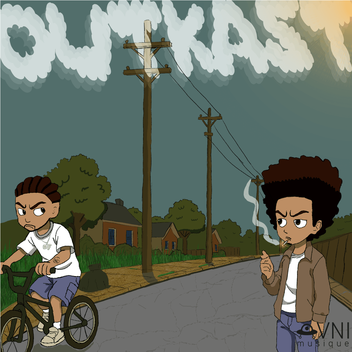 Mon illustration originale pour la pochette du vinyle Outkast